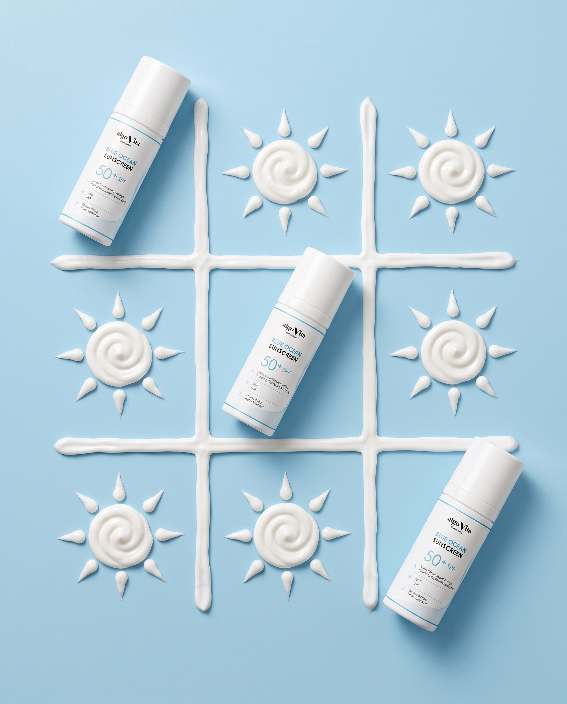 Écran Solaire Hydro-Éclaircissant Anti-Âge Rosé - Normale à Sèche Blue Ocean SPF 50+ UVA-UVB PA+++